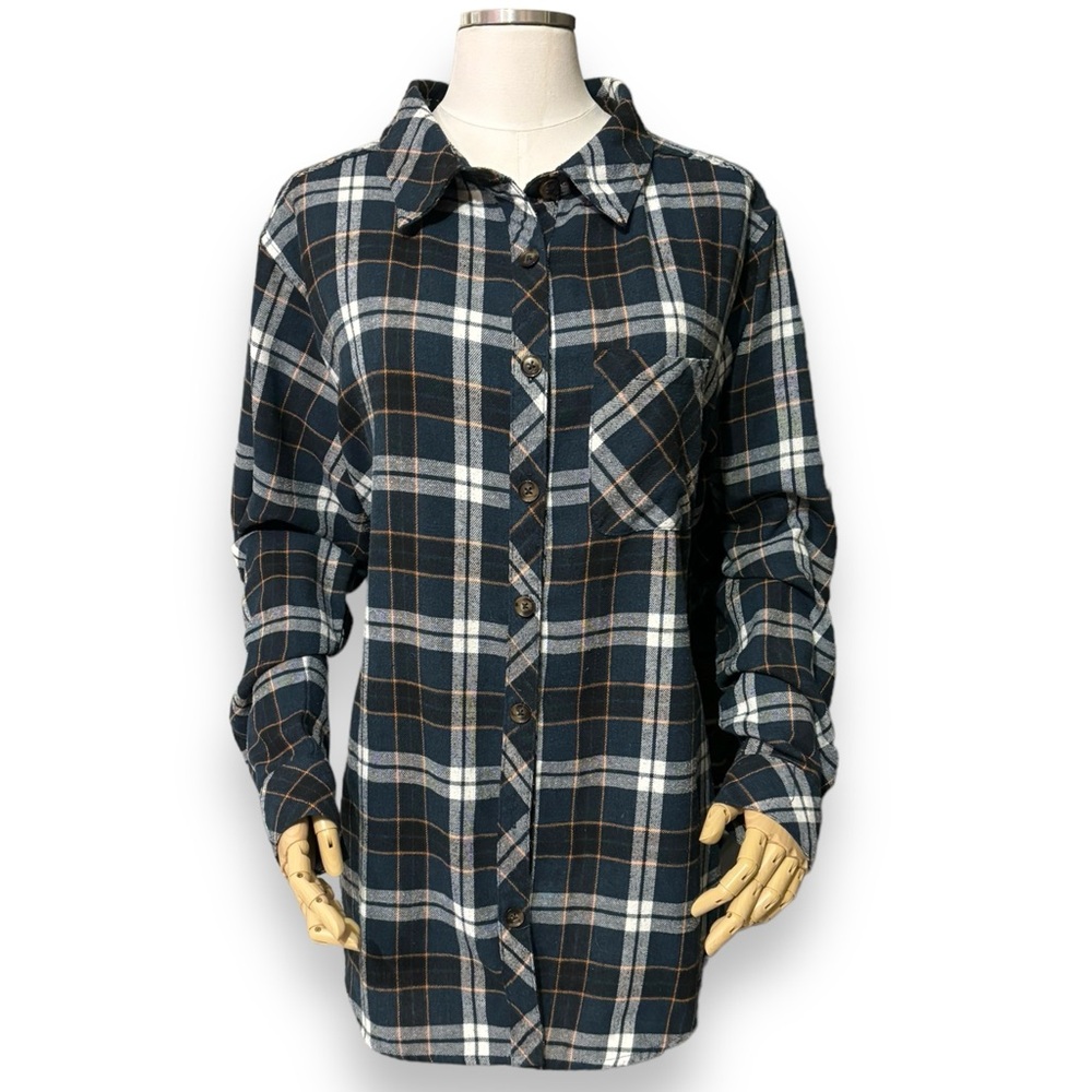 WHITE FOX BOUTIQUE Only Yesterday Oversized Plaid Flannel Button Up